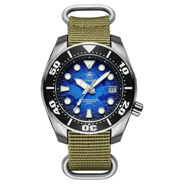 Reloj Automático de Lujo para Hombre ADDIESDIVE AD2102 – Sumergible 200 m, BGW9 Superluminiscente - Imagen 9