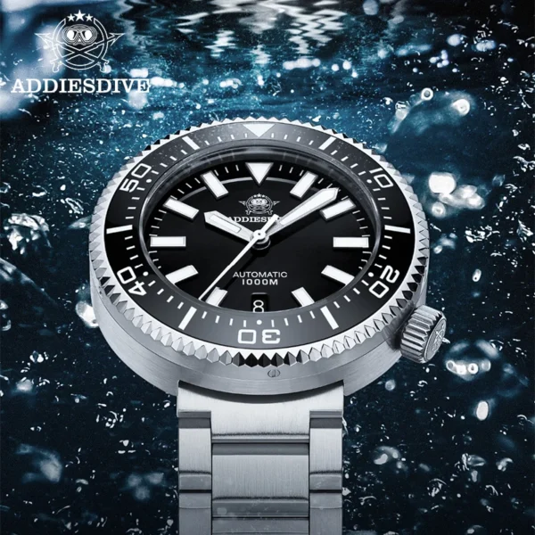Reloj automático de buceo 1000 m ADDIESDIVE | Zafiro, Acero 316L y Super-LumiNova® BGW9 - Imagen 2