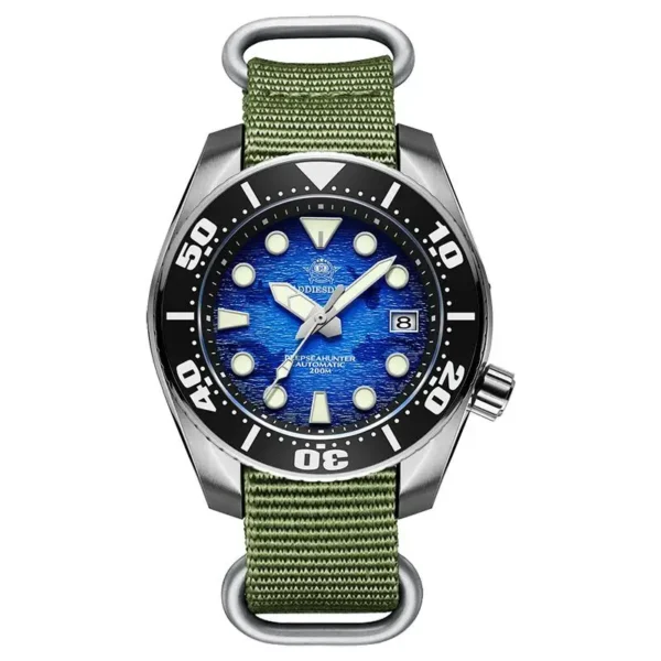 Reloj Automático de Lujo para Hombre ADDIESDIVE AD2102 – Sumergible 200 m, BGW9 Superluminiscente - Imagen 10