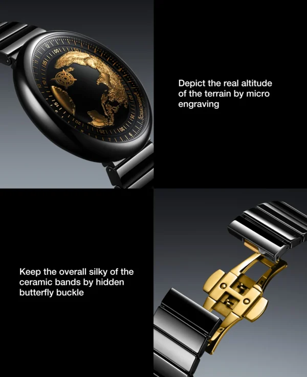 Reloj automático de cerámica CIGA Design U031 Blue Planet: Elegancia y Precisión Inigualables - Imagen 6