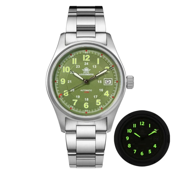 Reloj Automático ADDIESDIVE AD2048 – NH35A Mecánico, Cristal Zafiro, 200 m Sumergible y Luminiscente - Imagen 9