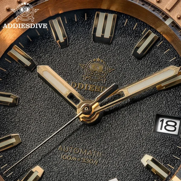 Reloj de Buceo Automático ADDIESDIVE AD2097 - Bronce CUSN8 con NH35A, Zafiro y 100 m Resistente al Agua - Imagen 4