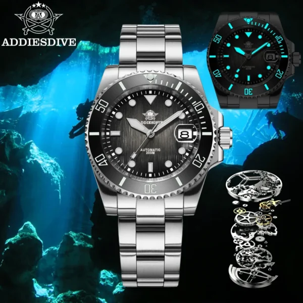 ADDIESDIVE AD2078 El mejor reloj automático de buceo 41 mm para hombre - Imagen 4