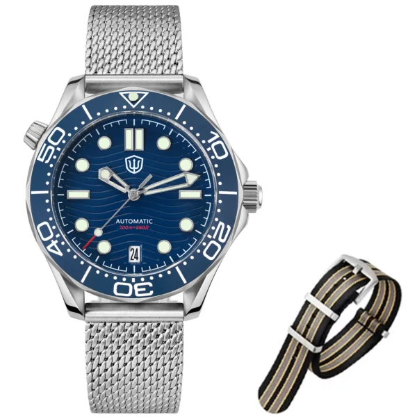Reloj Automático Watchdives WD007 39 mm | Movimiento NH35 – Zafiro, Luminoso & 200 m Resistente al Agua - Imagen 11
