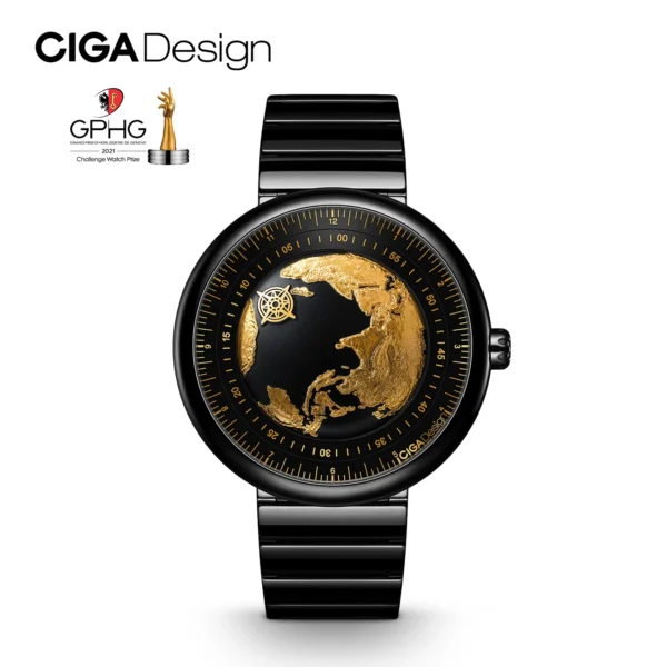 Reloj automático de cerámica CIGA Design U031 Blue Planet: Elegancia y Precisión Inigualables - Imagen 2